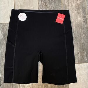 Spanx Womens Every Wear Icon Bike Shorts With Pocket Black Size M